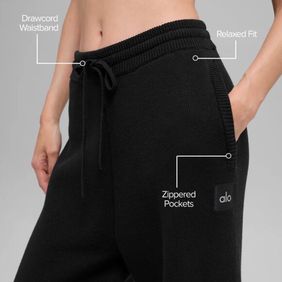 ALO Yoga Pants - ALO Yoga Black Straight Leg Pants